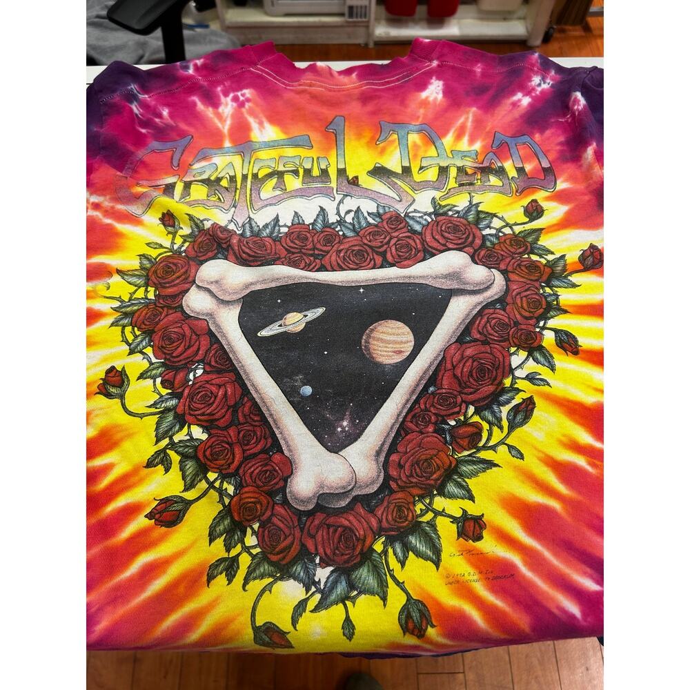 Vintage 1992 Grateful Dead Space Your Face Tie Dye Shirt Size Large - Picture 9 of 9